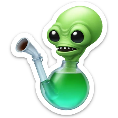 Alien bong sticker