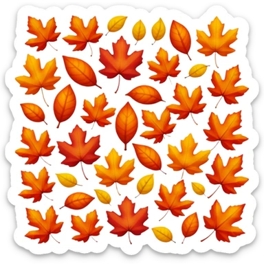 autumn leaves sticker
