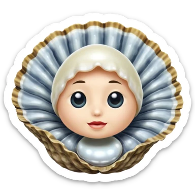 pearl in oyster sticker