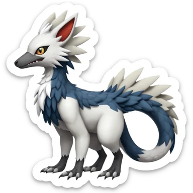 Sergal-Trico-Silvally-Fakémon-creature-fusion (full body) sticker