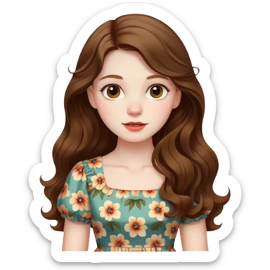 vintage girl sticker