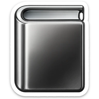 chrome style icon of a book sticker