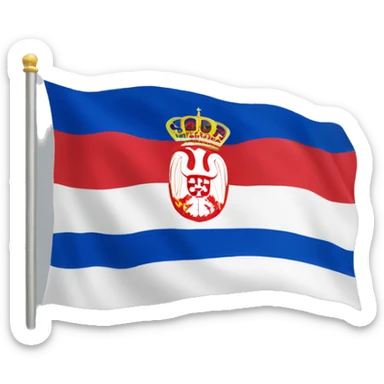Serbia flag sticker
