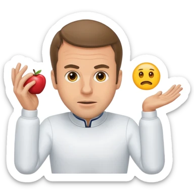 Macron entrain de faire caca sticker