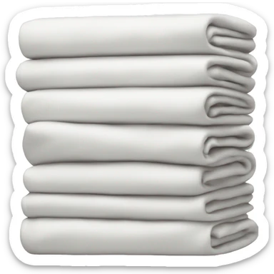 White stack folded blanket sticker
