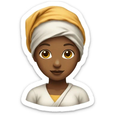 girl from the interior of the city with a cloth on her head sticker