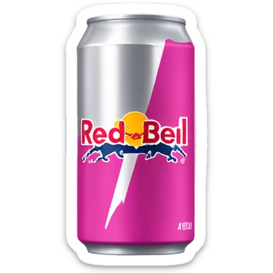 pink redbull can sticker
