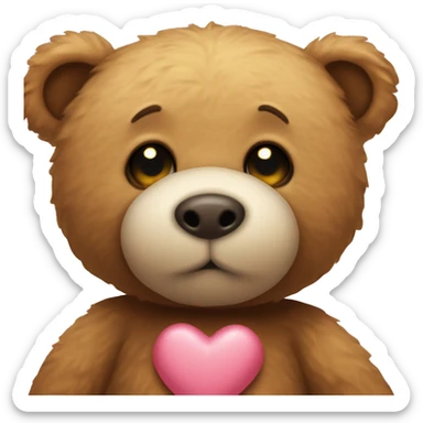 teddy bear giving kiss sticker
