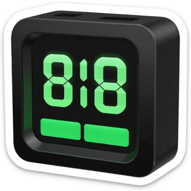 Digital Clock sticker