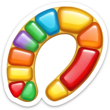 Ear lobe made of candy beads sticker