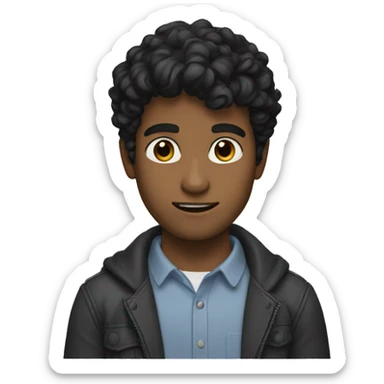 joshua bassett dark hair sticker