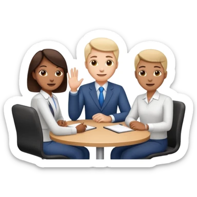 product owner person leading team meeting sticker