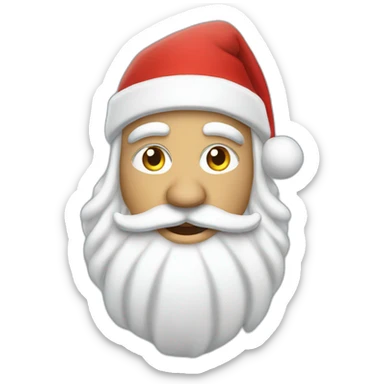 ski father christmas sticker