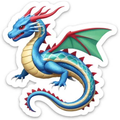 Dragonite-Flygon-Gyarados-Suicune-Kyogre-fusion, full body sticker