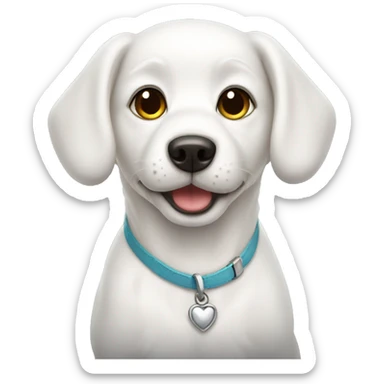 cute white dog sticker