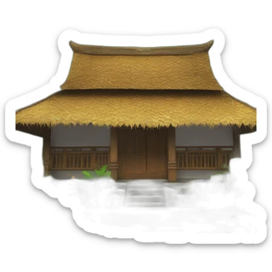 balinese traditional house 4k sticker