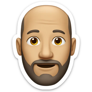 balding 40-year-old man with full stubble sticker