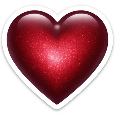 dark red heart with sparkle sticker