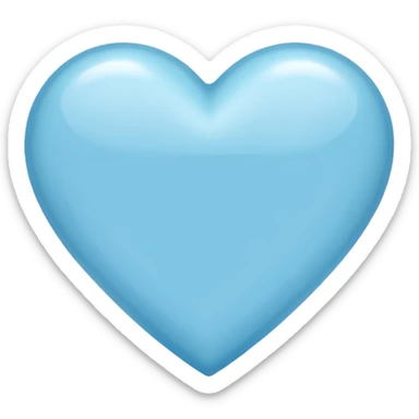 light blue heart sticker