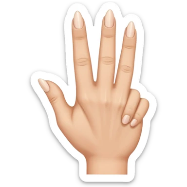 A hand with only the middle finger, the thumb, and the pinky pointed up. The ring and index fingers are down sticker