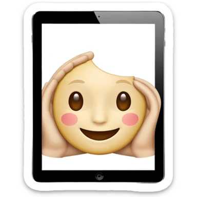Emoji with an ipad sticker