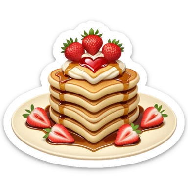 valentine pancakes sticker