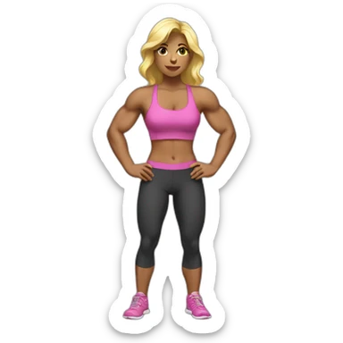 bodybulder woman sticker