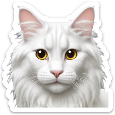 white maine coon sticker