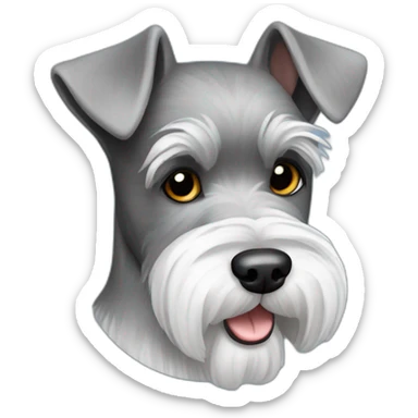 salt and pepper miniature schnauzer sticker
