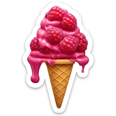 Raspberry flavoured ice cream  sticker