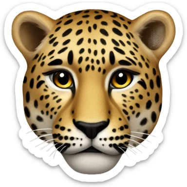 leopar kalp sticker