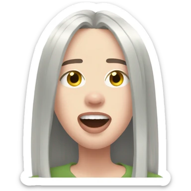 Billie eilish singing  sticker