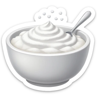 powdered sugar in bowl sticker