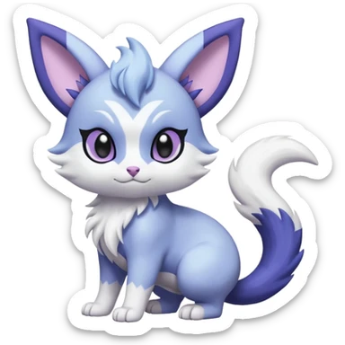 Shiny Furret-Absol-Meowstic-Mienshao-Espeon-Hybrid (Full body) sticker