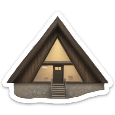 a-frame alpine art gallery building sticker