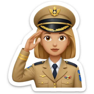 woman salute sticker