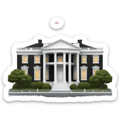 black white house sticker