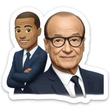 Killian mbappé embrasse chirac sticker