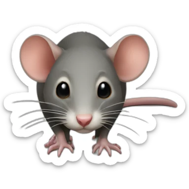 road kill rat sticker