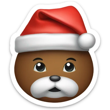 Santa hat with name “Mrs. Roo” on it sticker