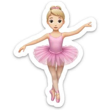 Girl ballerina emoji 2 legs sticker