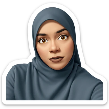 intense gaze with brown eyes sticker