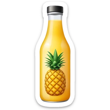 Pineapple juice bottle sticker