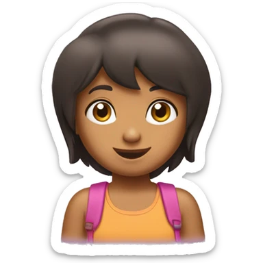 Combination of dora the explorer baño  sticker