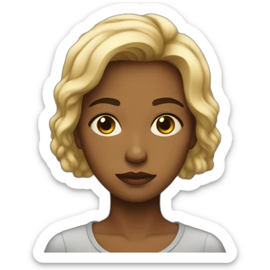 Sad feminist sticker