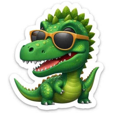 Dino wearing sunglasses  sticker