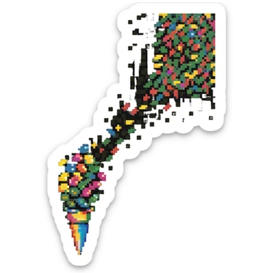 party confetti cone popper shooting sparkly confetti sticker