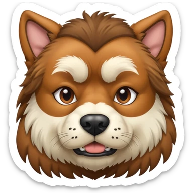 half dog half man hybrid sticker