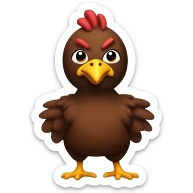One Brown ninja chicken sticker