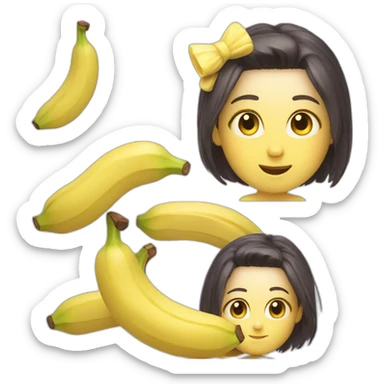 Live banana cute with switch sticker